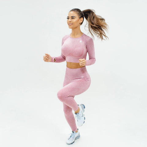Flex Seamless Crop|Pink - Fitness Elite