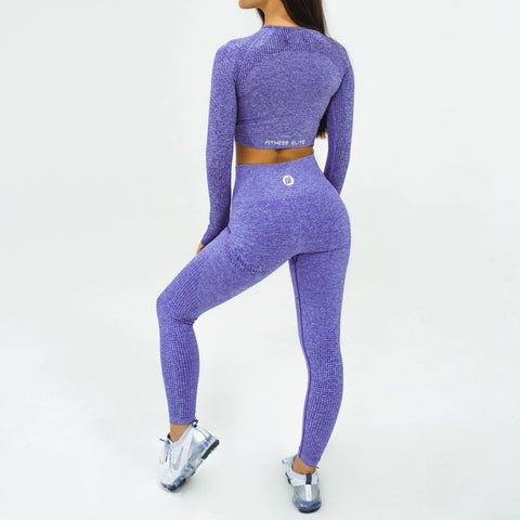 Flex Seamless Leggings|Purple - Fitness Elite