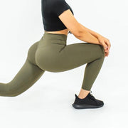 Elite Seamless 7/8 Leggings|Army Green - Fitness Elite