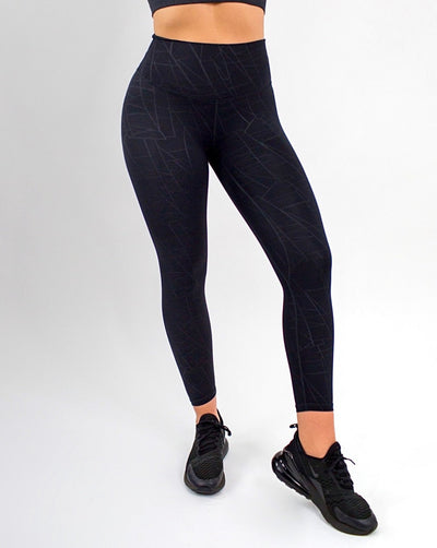 Elite Seamless 7/8 Leggings|Black Geo