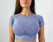 Flex Seamless Crop Shirt|Gray