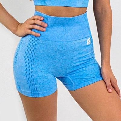 Flex Seamless Shorts|Blue