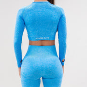 Flex Seamless Leggings|Blue - Fitness Elite