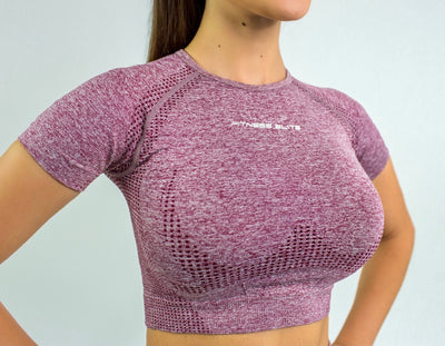 Flex Seamless Crop Shirt|Cherry