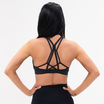 Jungle Queen Fierce Seamless Sports Bra|Black